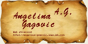 Angelina Gagović vizit kartica